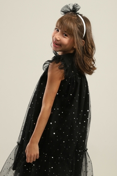 Vestido Clarissa estrelas preto - comprar online