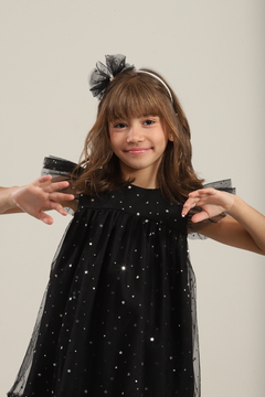 Vestido Clarissa estrelas preto - LELE PETIT