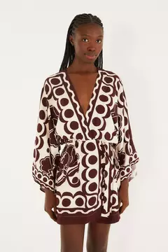 Vestido Curto Estampado Floral Arabesque - comprar online
