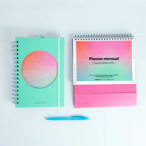 AGENDA PLANNING + PLANNER DE ESCRITORIO + LAPICERA RETRACTIL - comprar online