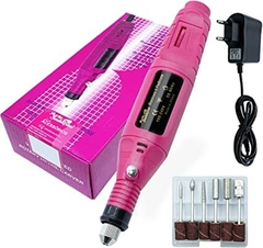 Lixadeira Lixa Motor de Unha Elétrica, Profissional, Bivolt 110v/220v +KIT BROCAS + REFIL 6 UNIDADES - comprar online