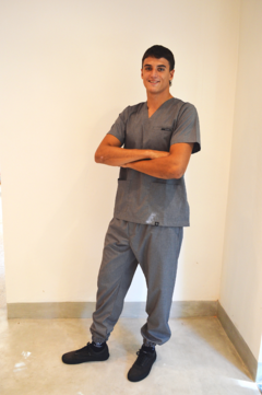 Pantalón jogger gris melange (G000773)