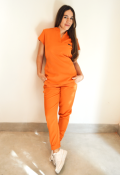 Pantalon jogger spandex naranja (G000646)