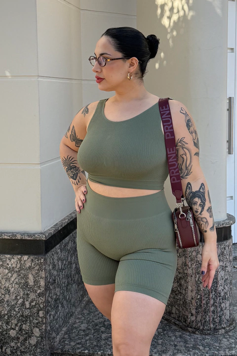 SET SEAMLESS - VERDE OLIVA - comprar online