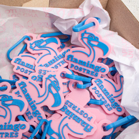 Pack of Keychains with Logo - Round or Square - buy online