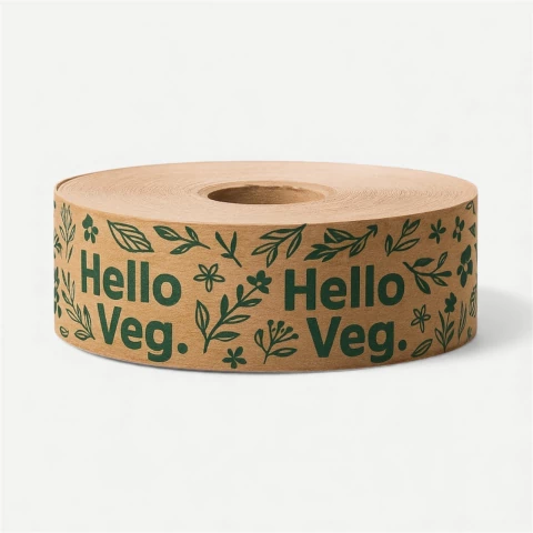 Kraft paper tape - Water activated - Green print - buy online