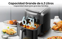 Freidora de Aire Hisense 6,3 Litros H06AFBK1S1 1350W Air fryer