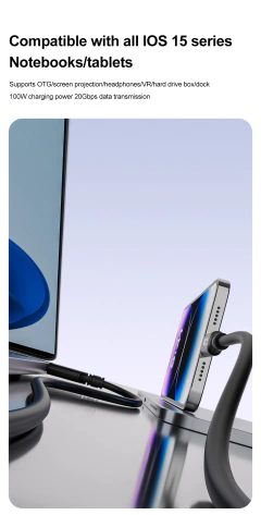 Cable CIMEXI Usb-C a Usb-c 3.2 Thunderbolt 3 20Gbps PD100W 8K 60Hz