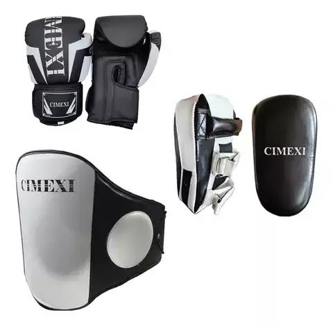 Combo Guantes 12oz Cimexi Protector Abdominal 2 Escudos Pao - buy online