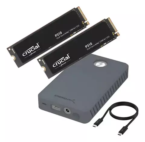 Disco Solido 4tb M2 Carry Disk Sabrent Dual Thunderbolt 3 Gris Combo - comprar online