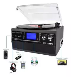 Tocadiscos Bluetooth Con Altavoz Estéreo Cd Casete Radio Usb on internet