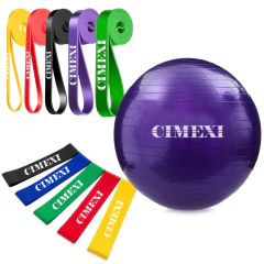 Combo Pelota 75 Cm Cimexi Bandas Isometricas Kit Resistencia