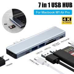 Hub 7 en 2 HDMI SD/TF USB3.0 USB-C POWER DELIVERY - FsComputers