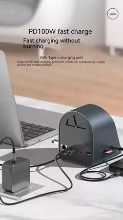 Docking Station Cimexi USB Tipo C Power Delivery 100w Hdmi Ethernet Carga Inalambrica - FsComputers