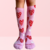 MEIA 3/4 CORAÇÃO ROSA CANTAROLA