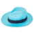 Chapéu Panamá Clássico Azul Turquesa