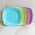 Plato cuadrado de plástico grande pastel - tienda online