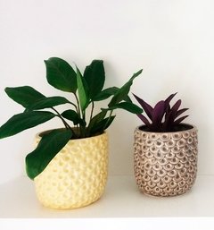 Maceta Piña amarillo claro - comprar online