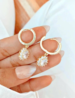 Argollas destello gold - por par en internet