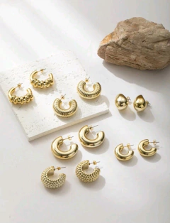 Argollas Clau gold - por par - comprar online