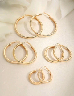 Argollas lisas gold - por par - comprar online