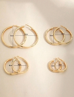Argollas lisas gold - por par en internet