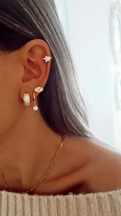 Argollas cubic gold - por par