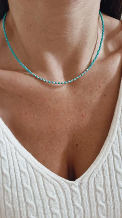 Collar cristal acqua