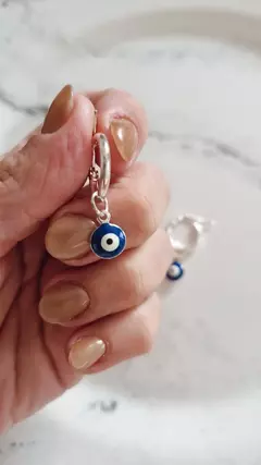 Argollas ojito blue - el par - comprar online