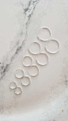 Argollas lisas de plata - el par - - Coquetas Accesorios