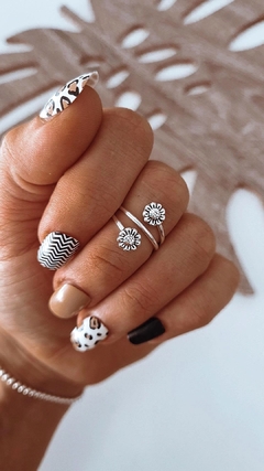Anillo media falange girasol