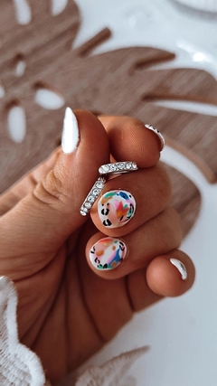 Argollas stras shine - por par