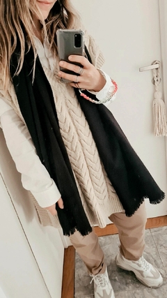Bufandon Praga negro - Coquetas Accesorios