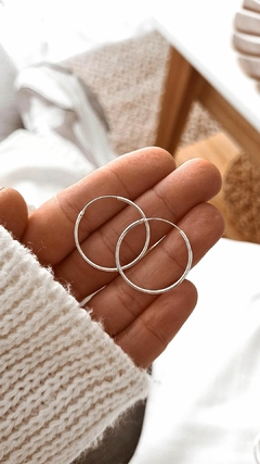 Argollas lisas 2.5cm - por par - Coquetas Accesorios