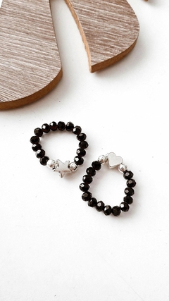 Anillo elastizado chanel black - comprar online