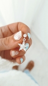 Aros flores shine - por par