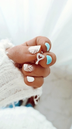 Aros corazon strass - por unidad - Coquetas Accesorios