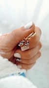 Argollas hojita colors gold - por par