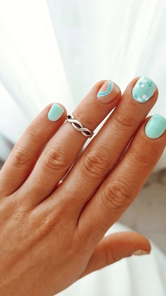 Anillo media falange trenza - comprar online