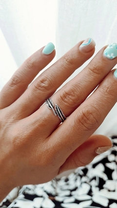 Anillo doble hojita