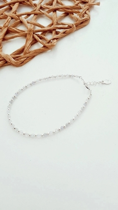 Pulsera Cristal blanca - Coquetas Accesorios