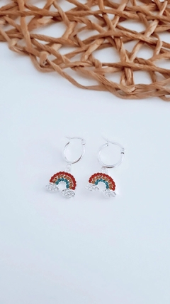 Argollas arcoiris shine - por par - Coquetas Accesorios