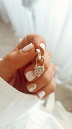 Argollas candadito cuore gold - por unidad