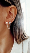Aro doble flor + cubic - por unidad