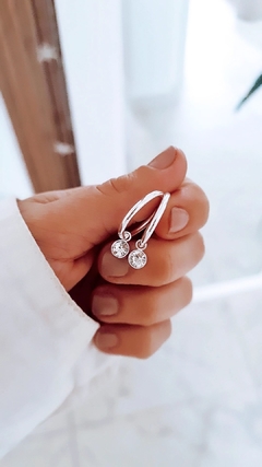 Argollas cubic Leti - por par - Coquetas Accesorios