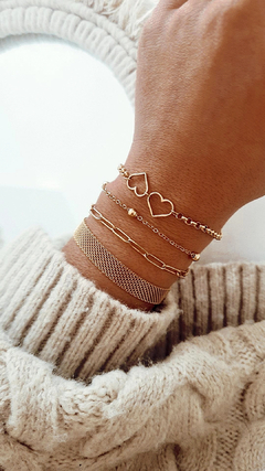 Pulsera bolitas gold - comprar online