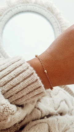 Pulsera bolitas gold