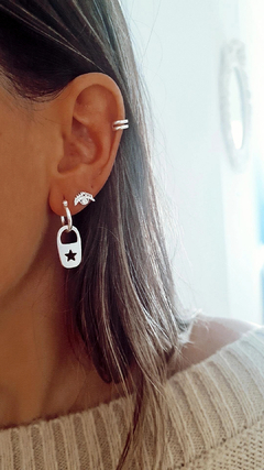 Argollas chapita estrella - el par - comprar online