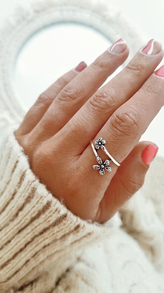 Anillo doble florcita - comprar online