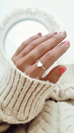 Anillo corazon chato - comprar online